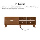 Ver imagem 7 de Rack para TV até 75 Polegadas MDF 180cm 2 Gavetas Verona Bege