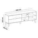 Ver imagem 3 de Rack para TV até 75 Polegadas 2 Gavetas Verona Bege
