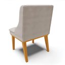 Ver imagem 5 de Kit 10 Cadeiras de Jantar Liz Veludo Cinza Base Fixa Madeira Castanho - D’Rossi