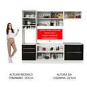 Ver imagem 6 de Armário de Cozinha Completa 260cm Branco/Preto Lux Madesa 01