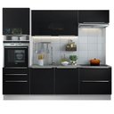 Ver imagem 3 de Armário de Cozinha Completa 260cm Branco/Preto Lux Madesa 01