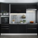 Ver imagem 1 de Armário de Cozinha Completa 260cm Branco/Preto Lux Madesa 01