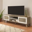 Ver imagem 1 de Rack Retrô para TV até 75 Polegadas MDF 180cm 2 Portas Charlotte Marrom