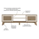 Ver imagem 5 de Rack Retrô para TV até 75 Polegadas MDF 180cm 2 Portas Charlotte Marrom