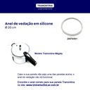 Ver imagem 2 de Anel Borracha de silicone Original Tramontina Ø20cm para panela Pressão Málaga - vedação Tramontina