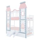 Ver imagem 3 de Treliche Castelo Encantado com Kit Escada/escorregador - Madeira Maciça Branco/cinza/rosa | Housin