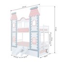 Ver imagem 5 de Treliche Castelo Encantado com Kit Escada/escorregador - Madeira Maciça Branco/cinza/rosa | Housin