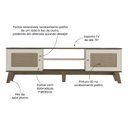 Ver imagem 4 de Rack para TV até 75 Polegadas 2 Portas com Pés Retro Charlotte