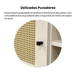 Rack para TV até 75 Polegadas 2 Portas com Pés Retro Charlotte - 11