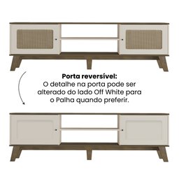 Rack para TV até 75 Polegadas 2 Portas com Pés Retro Charlotte - 5