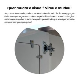 Rack para TV até 75 Polegadas 2 Portas com Pés Retro Charlotte - 13