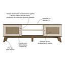 Ver imagem 5 de Rack Retrô para TV até 75 Polegadas MDF 180cm 2 Portas Charlotte Marrom
