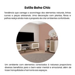 Rack para TV até 75 Polegadas 2 Portas com Pés Retro Charlotte - 14