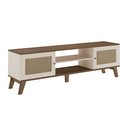 Ver imagem 3 de Rack Retrô para TV até 75 Polegadas MDF 180cm 2 Portas Charlotte Marrom