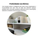 Ver imagem 7 de Escrivaninha Mesa Escritório com Nichos Sofia Artely 120cm Branco