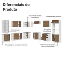 Ver mais imagens de Armário de Cozinha Completa 549cm Branco/rustic Stella Madesa 01 Branco/rustic