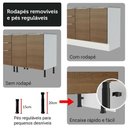 Ver imagem 5 de Armário de Cozinha Completa 549cm Branco/rustic Stella Madesa 01 Branco/rustic