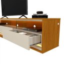 Ver imagem 7 de Rack com Painel Ripado para TV para 90 Polegadas com LED em MDF Casuá Naturale