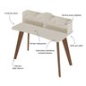 Escrivaninha Mesa Escritório com 5 Nichos 120 cm Penteadeira Feminina Sofia Off White/Cedro 100% em MDF - 7