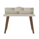 Ver imagem 4 de Escrivaninha Penteadeira Feminina Sofia Mesa Escritório 120cm 5 Nichos 100% MDF Bege/Off White/Cedro