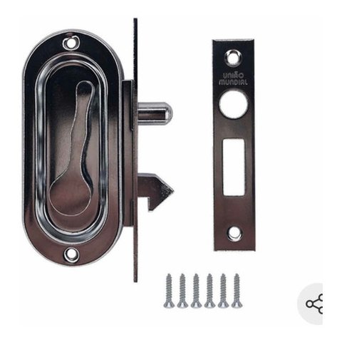 Fecho Concha Redondo Cromado 2 Peças Isero Janela Janelão