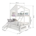 Ver imagem 5 de Treliche Casinha Janela Casal Escada/escorregador Branco