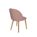 Ver imagem 2 de Cadeira para Sala de Jantar Escritório Estofada Madeira Maciça Ergonômica Ediane Yescasa Rosa