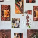 Ver imagem 2 de Toalha Pvc Estampada Transparente 5.0x1.4m Protetora Mesa 02