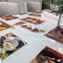 Ver imagem 1 de Toalha Pvc Estampada Transparente 5.0x1.4m Protetora Mesa 02