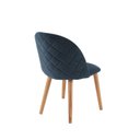 Ver imagem 2 de Cadeira para Sala de Jantar Escritório Estofada Madeira Maciça Ergonômica Ediane Yescasa Azul/Marinho