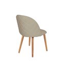 Ver imagem 3 de Cadeira para Sala de Jantar Escritório Estofada Madeira Maciça Ergonômica Ediane Yescasa Bege/Fendy