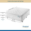 Ver imagem 3 de Conjunto Box Mola Ensacada Probel Guarda Costas Bari Queen 158x58cm