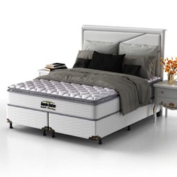 Conjunto Box Mola Ensacada Probel Guarda Costas Bari Queen 158x58cm - 3