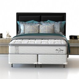 Conjunto Box Mola Ensacada Probel Guarda Costas Bari Queen 158x58cm - 5