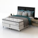 Ver imagem 4 de Conjunto Box Mola Ensacada Probel Guarda Costas Bari Queen 158x58cm