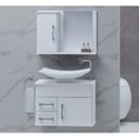 Ver imagem 1 de Conjunto Gabinete para Banheiro com Cuba e Espelheira Turin Branco