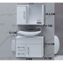 Ver imagem 4 de Conjunto Gabinete para Banheiro com Cuba e Espelheira Turin 