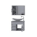 Ver imagem 3 de Conjunto Gabinete para Banheiro com Cuba e Espelheira Turin 