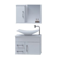 Conjunto Gabinete para Banheiro com Cuba e Espelheira Turin  - 2