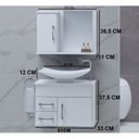 Ver imagem 4 de Conjunto Gabinete para Banheiro com Cuba e Espelheira Turin Branco