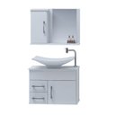 Ver imagem 2 de Conjunto Gabinete para Banheiro com Cuba e Espelheira Turin Branco