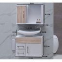 Ver imagem 3 de Conjunto Gabinete para Banheiro com Cuba e Espelheira Turin 