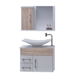 Conjunto Gabinete para Banheiro com Cuba e Espelheira Turin  - 2