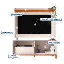 Ver imagem 3 de Conjunto Rack com Painel Mondrian 1.5 Caemmun para Tvs de até 55 Polegadas