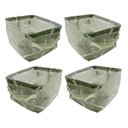 Ver imagem 1 de Kit 4 Cesto Organizador Em Tecido Multiuso Infantil Cesta Organizadora Brinquedo Decorativa Cinza