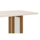 Ver imagem 5 de Mesa para Cozinha Yara Sc77 C/tampo Madeirado Vidro Curvo 200x90cm Nature/off White - Henn