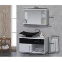 Ver imagem 4 de Gabinete para Banheiro com Cuba e Espelheira New Stilo