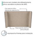 Ver imagem 5 de Cabeceira Casal 140 cm Greta com Frame Linho Tca 202 Corino Tcs 721 Peer