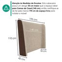 Ver imagem 3 de Cabeceira Casal 140 cm Greta com Frame Linho Tca 202 Corino Tcs 721 Peer