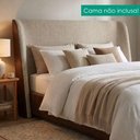Ver imagem 2 de Cabeceira Casal 140 cm Greta com Frame Linho Tca 202 Corino Tcs 721 Peer